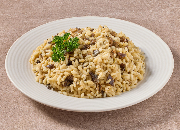 Romige risotto met bospaddenstoelen (vegetarisch)