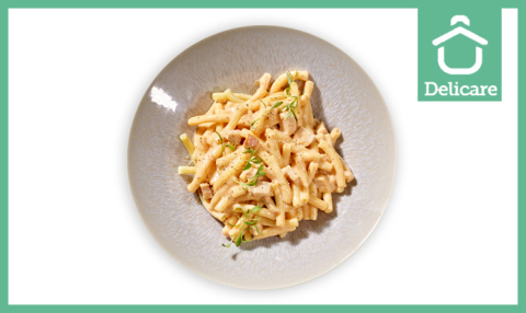 Macaroni met ham en kaassaus (natriumarm)