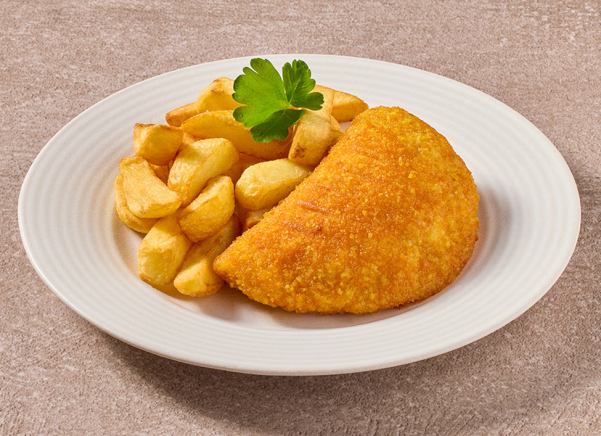 Kip cordon bleu met ovenfriet