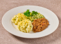 Gehaktschotel met prei à la crème, aardappelpuree en kaasgratin
