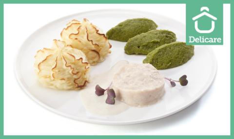 IDDSI 5 - Kip in crèmesaus met broccoli en aardappelpuree (gemalen)